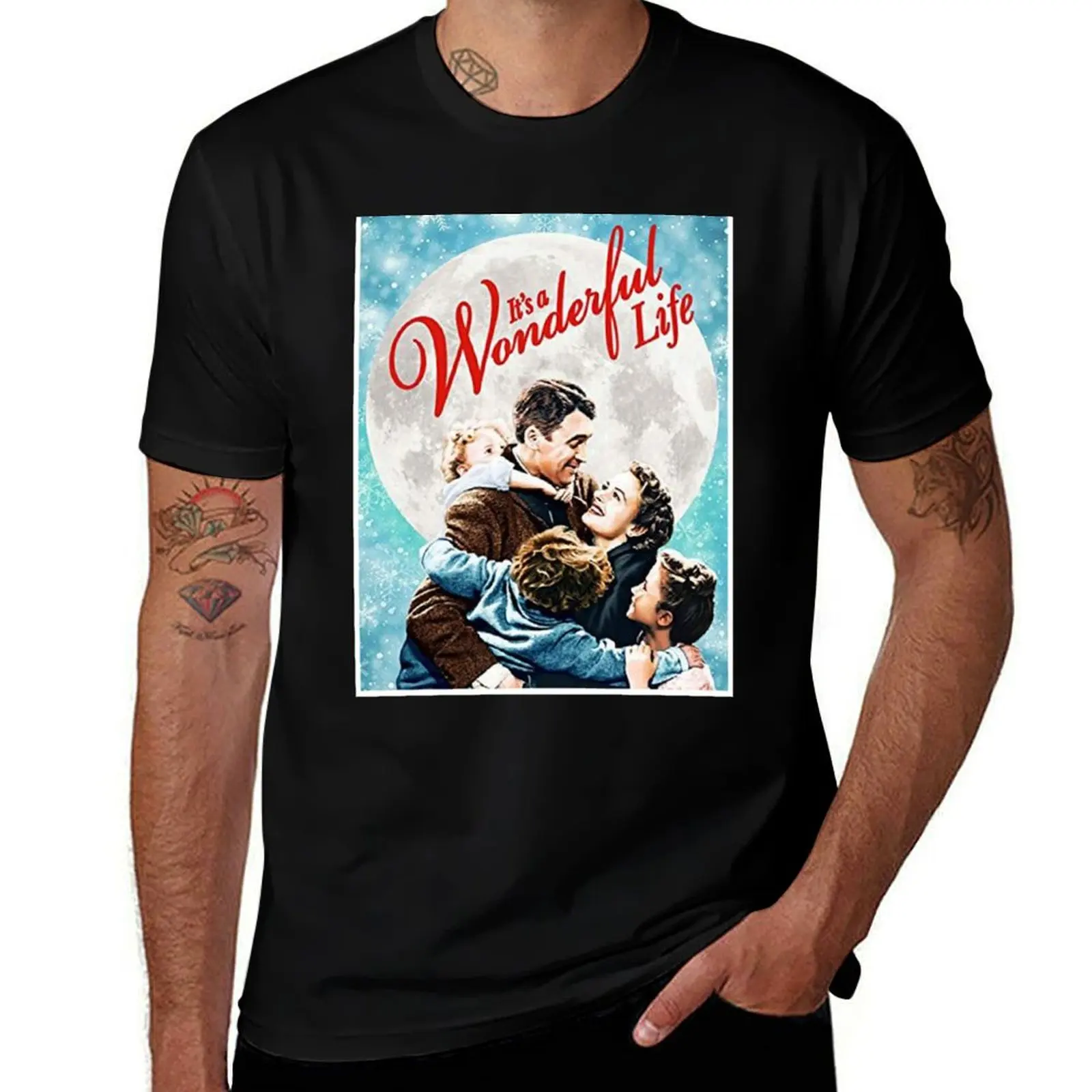 

its wonderful life family T-Shirt man t shirt heavy cotton funny t shirts dark humor t shirts for man cotton soft T-Shirt