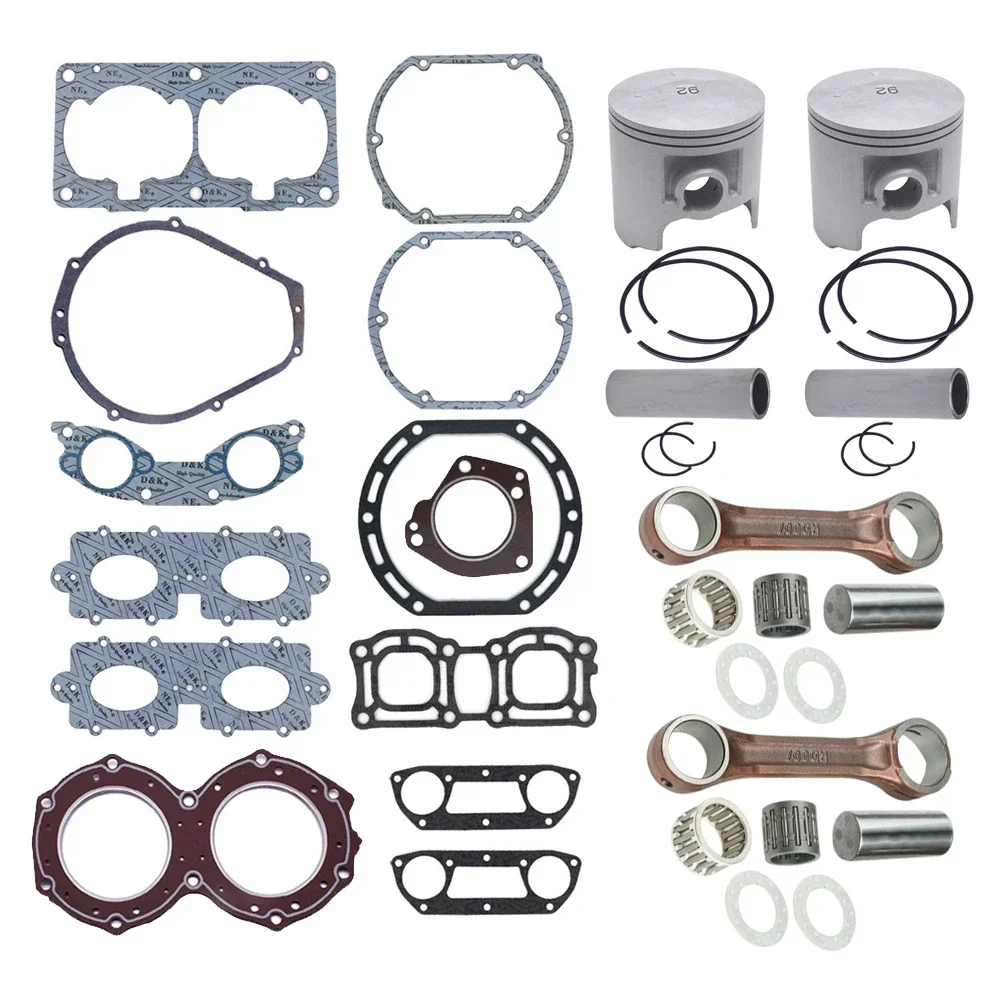 62T-11651 + 62T-11631 + 62T-W0001 Connecting Rod & Piston Kit & Gasket Kit For Yamaha Waverunner XL VX700 Outboard Engine