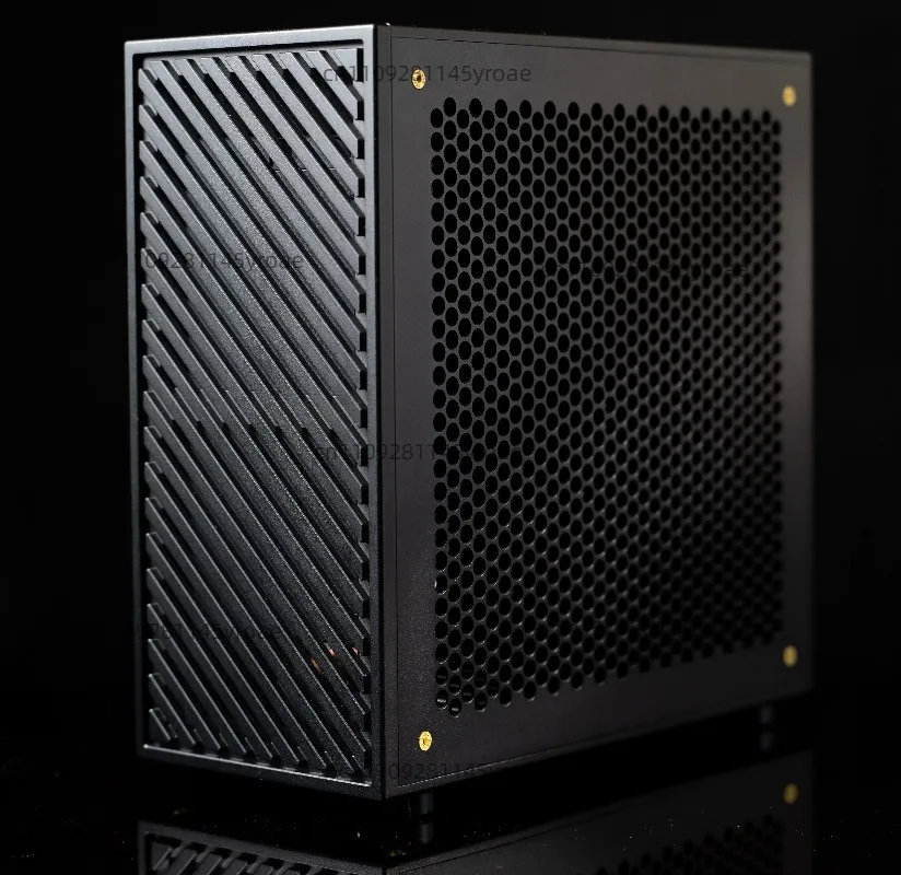 LP P6 ITX Case Aluminum CNC Mini PC Chassis for 4060 GPU with 1U Power Supply Low Profile SFF view 4