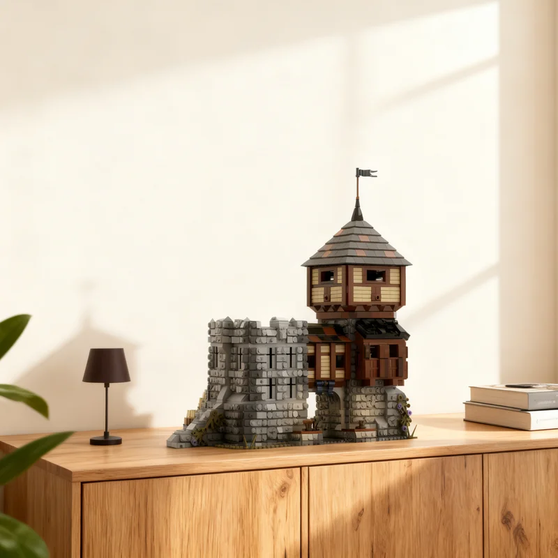 

7126 деталей MOC: Средневековый Замок-крепость, Конструктор, Подарок, Креативный Коллекционный Декор, Премиум-класс, Для взрослых и детей, Настольный декор