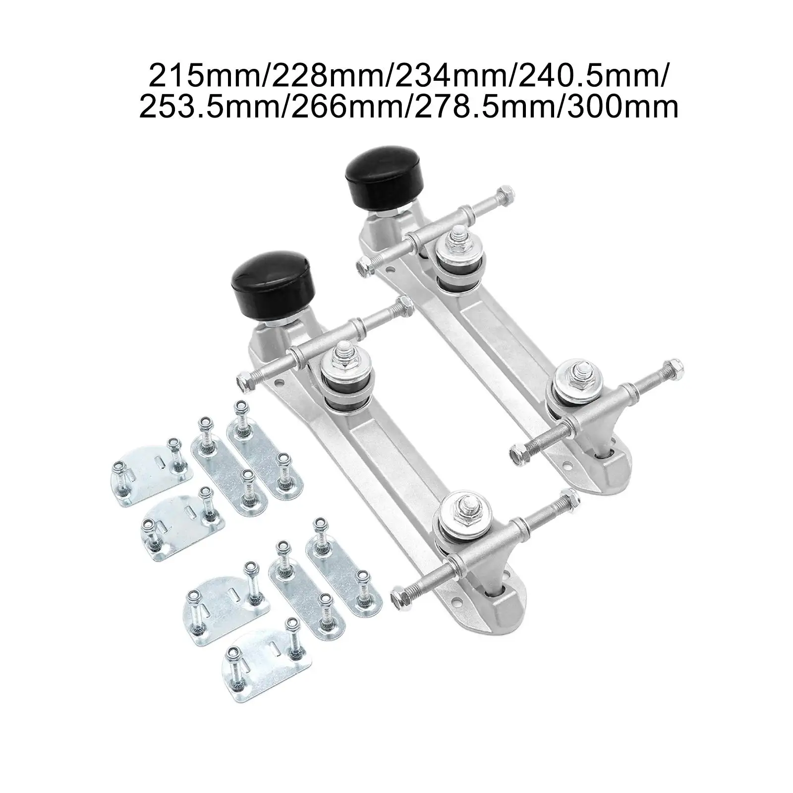 1 Pair Roller Skate Base DIY Parts with Brake Head Four Wheels Skate Base