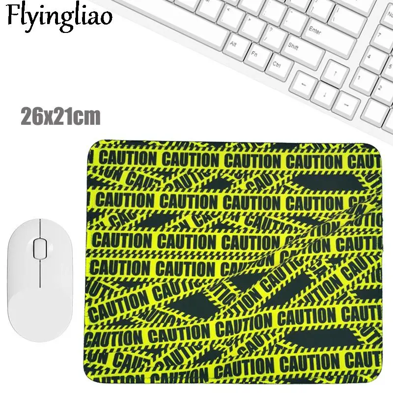 Warning line Cute desk pad mouse pad laptop mouse pad keyboard desktop protector school office supplies