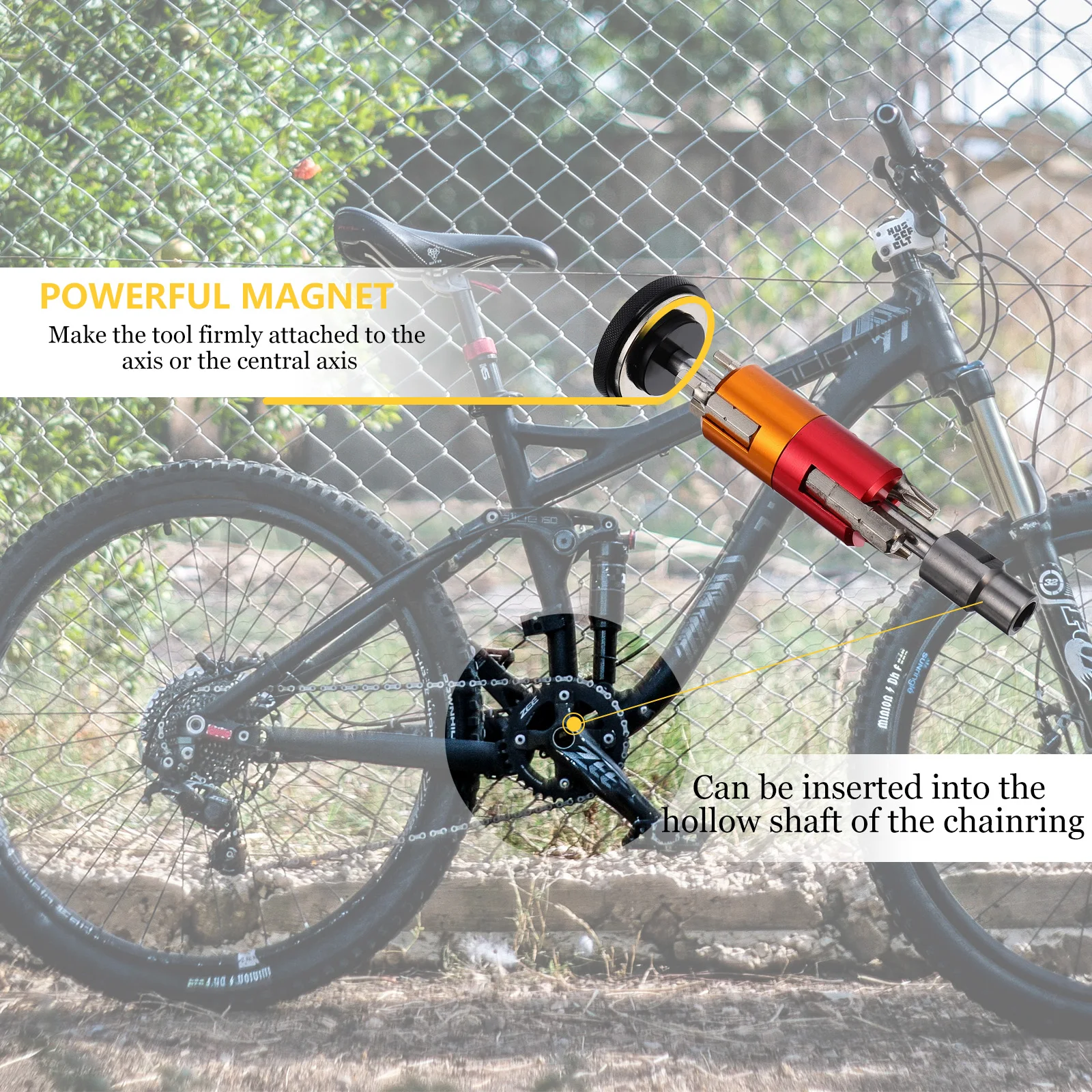 Bicycle Repair Tool Invisible Multi Kit High-Strength Steel Shaft Ratcheting Screwdriver Wrench For Mountain Bike