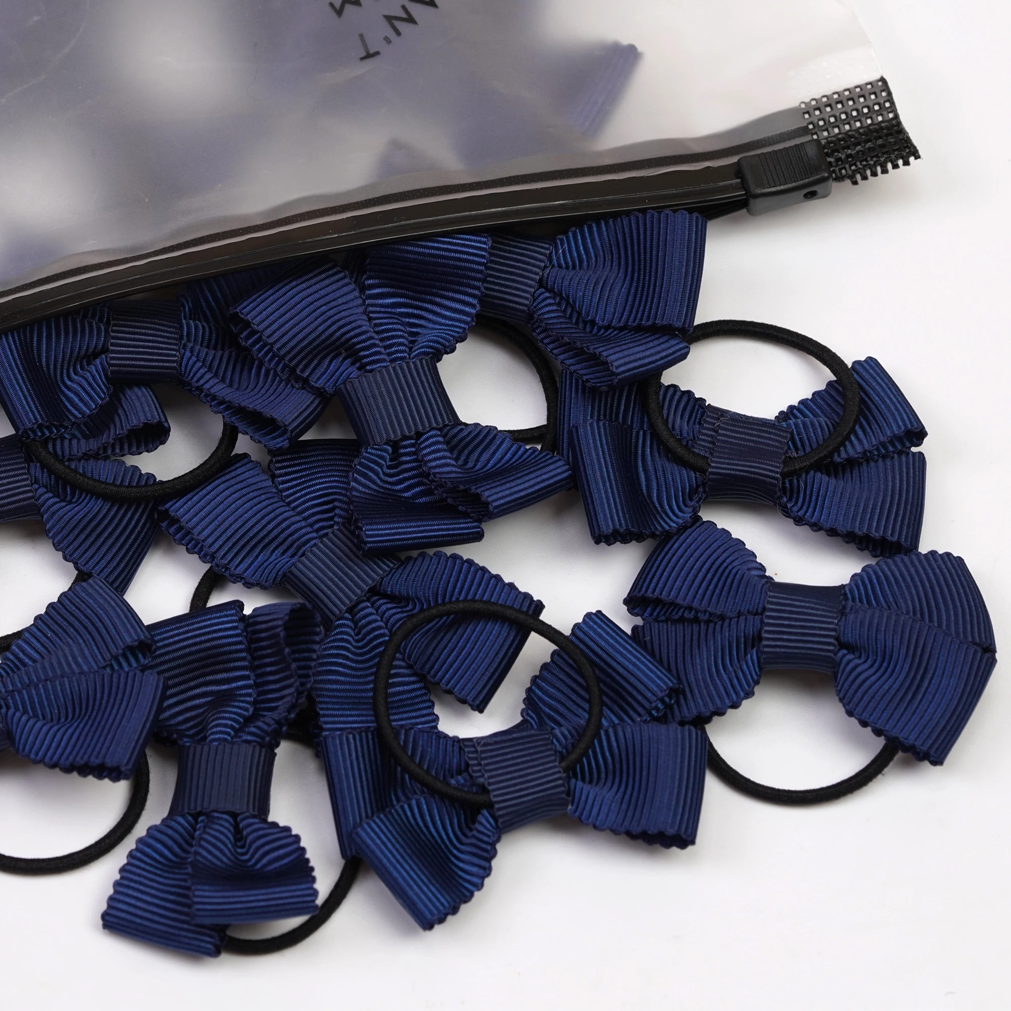 20Pcs  2inch Grosgrain Ribbon Pigtail Hair Bows Elastic Hair Ties Hair Bands Holders Hair Accessories for Baby Girls Infants