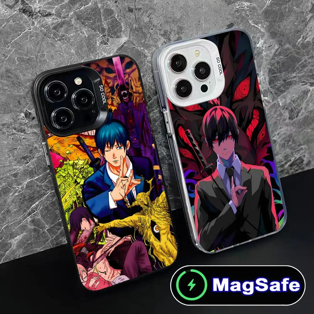 Chainsaw Aki Hayakawa Phone Case for iPhone 17 16 15 14 13 12 11 Air Pro Max Plus MagSafe Translucent Colorful Cover Smartphone
