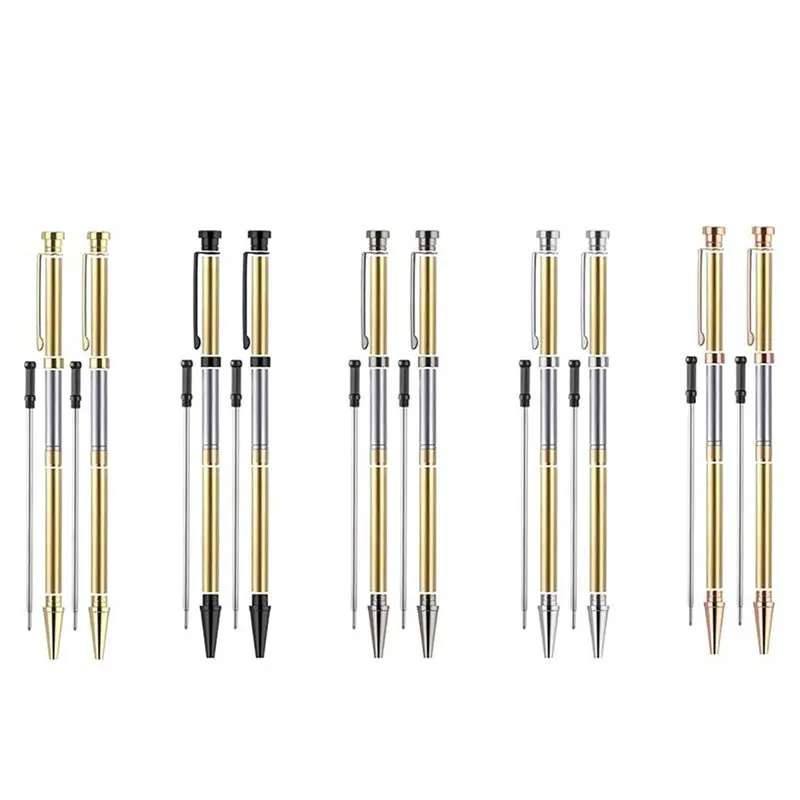 HJ-20 세트 목공 펜 키트 프로젝트 용품 7mm 슬림 펜 키트 리필 및 펜 블랭크 포함 목공용 선반 가공용