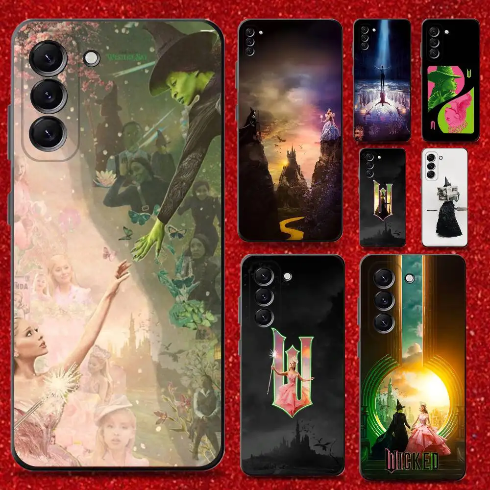 

W-Wicked Musical Green Pink Phone Case For Samsung Galaxy A13,A21s,A22,A31,A32,A52,A53,A71,A80,Soft Black Shell