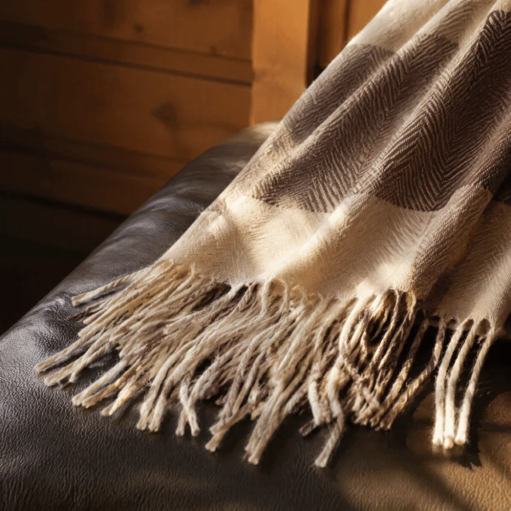 Fashion Imitation Cashmere Plaid Patterned Shawl Tassel Open Front Soft Wrap Scarf Elegant Lightweight Warm Cloak Outdoor