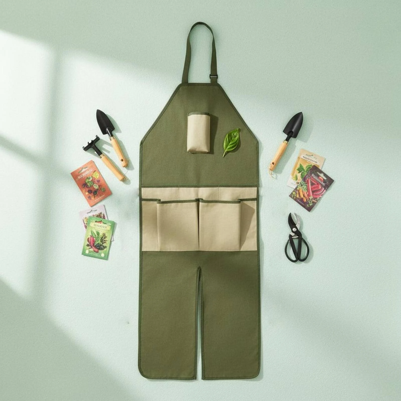 Gardening Apron with Pockets Waterproof Pruning Apron Workwear Adjustable Straps Shielding Clothing Hands Unrestricted