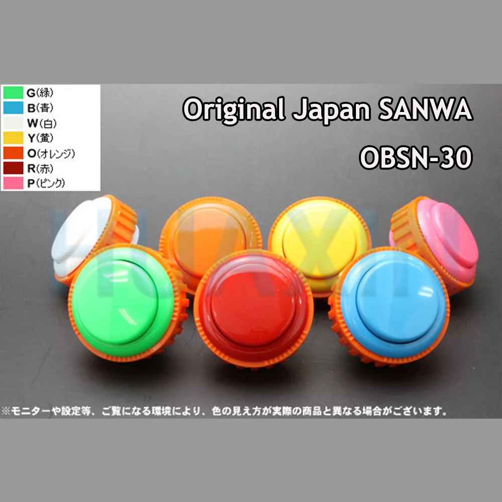 Original Japan SANWA OBSN-30 24mm SCREW Type Round Push Button Arcade Switch For DIY Joystick Set PC PS3 XBOX Jamma Game Parts