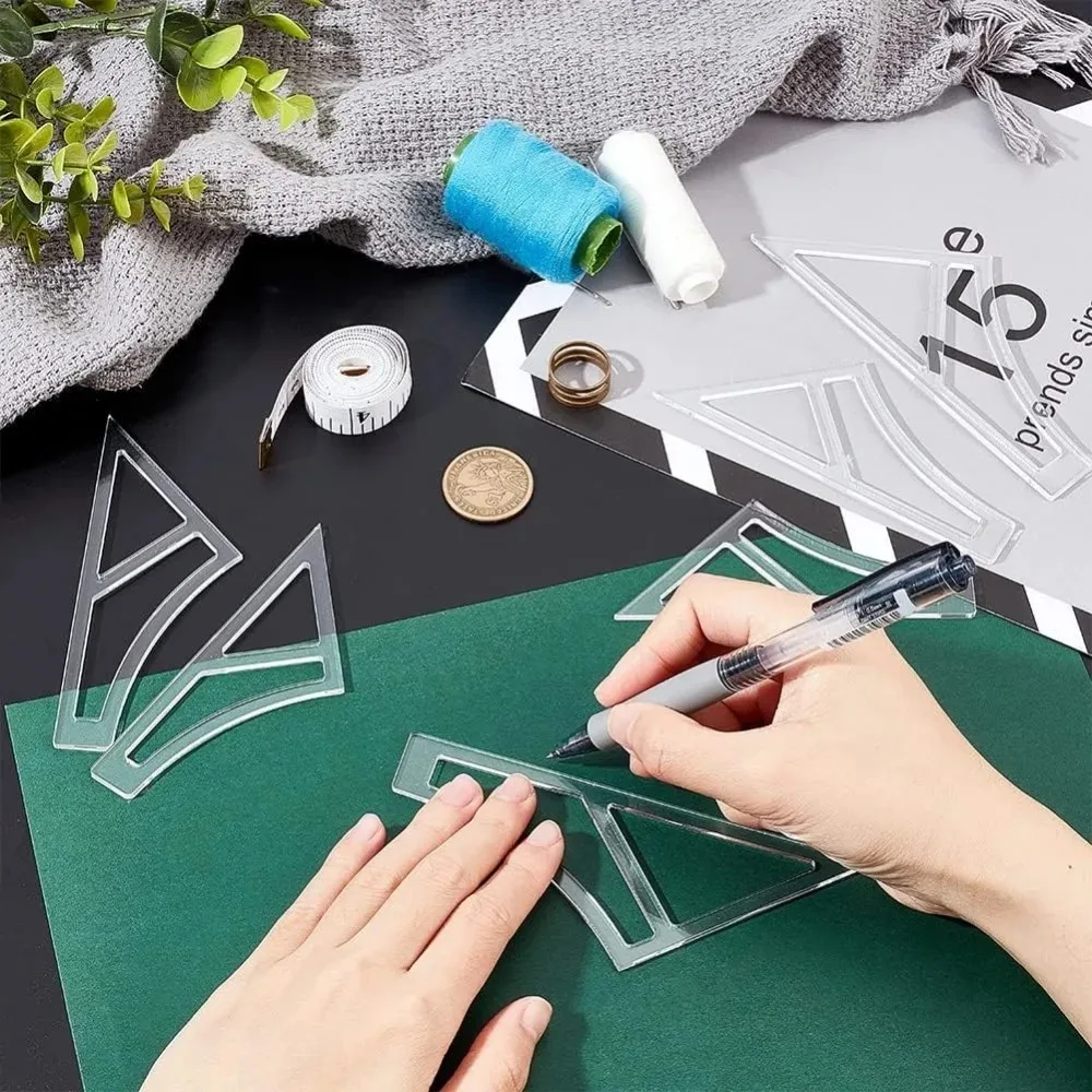 3 أحجام قوالب خياطة اللحف الأكريليك الكلب باندانا قالب الخياطة مجموعة صغيرة/متوسطة/أرغر حجم وشاح الكلب الخياطة اللحف