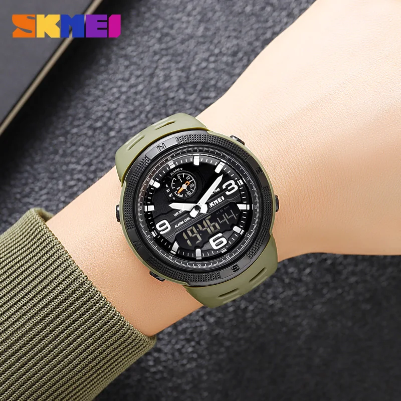 SKMEI 1655 Sports Digital Watch for Men Dual Display Waterproof Student Electronic Mens Wristwatches Man Clock Reloj Hombre 1251