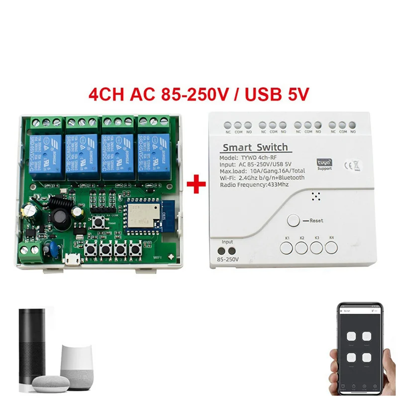

Tuya Smart Switch Wifi DIY Timer Wireless Controller Universal Break Timer Smart Life LED Light Switch Alexa Accessories
