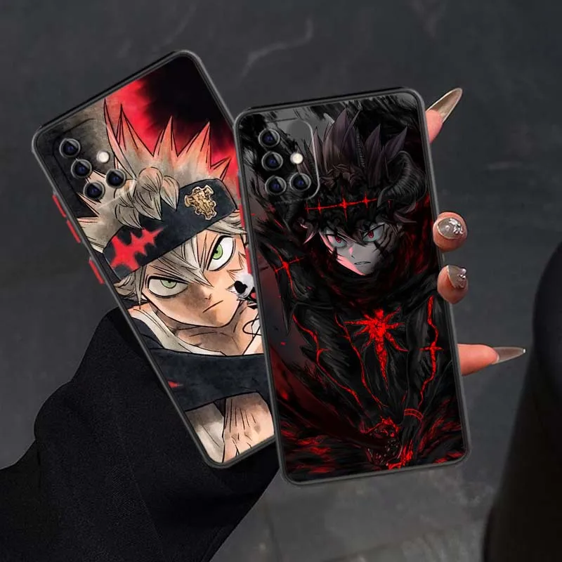 

Cool BlackClover Anime For Samsung A56 A42 A36 A34 A33 A32 A23 A16 A04 A03 Note 20 5G Frosted Translucent Phone Case