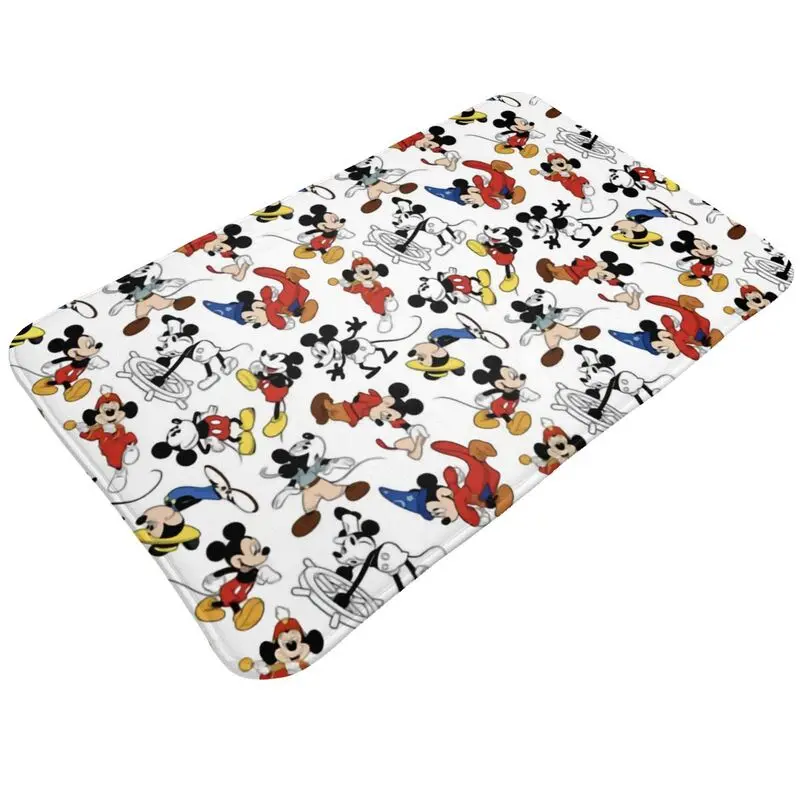 Custom Mickey Mouse Cartoon Animation Tv Front Door Mat Anti-Slip Indoor Absorbent Doormat Floor Bath Entrance Rug Carpet