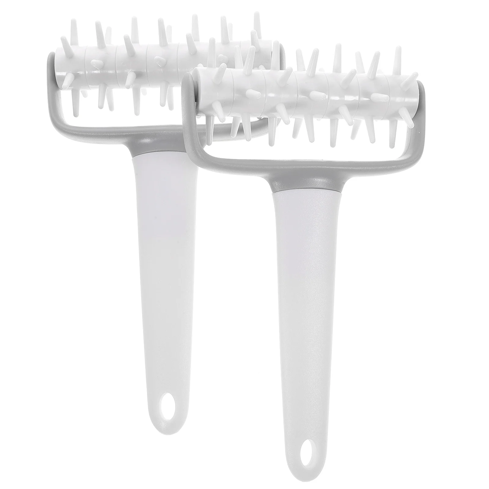 

2 Pcs PP Pizza Dough Docker Roller Pastry Tool Biscuit Rolling Pin Heat Resistance Uniform Perforation Prevent Bubbles