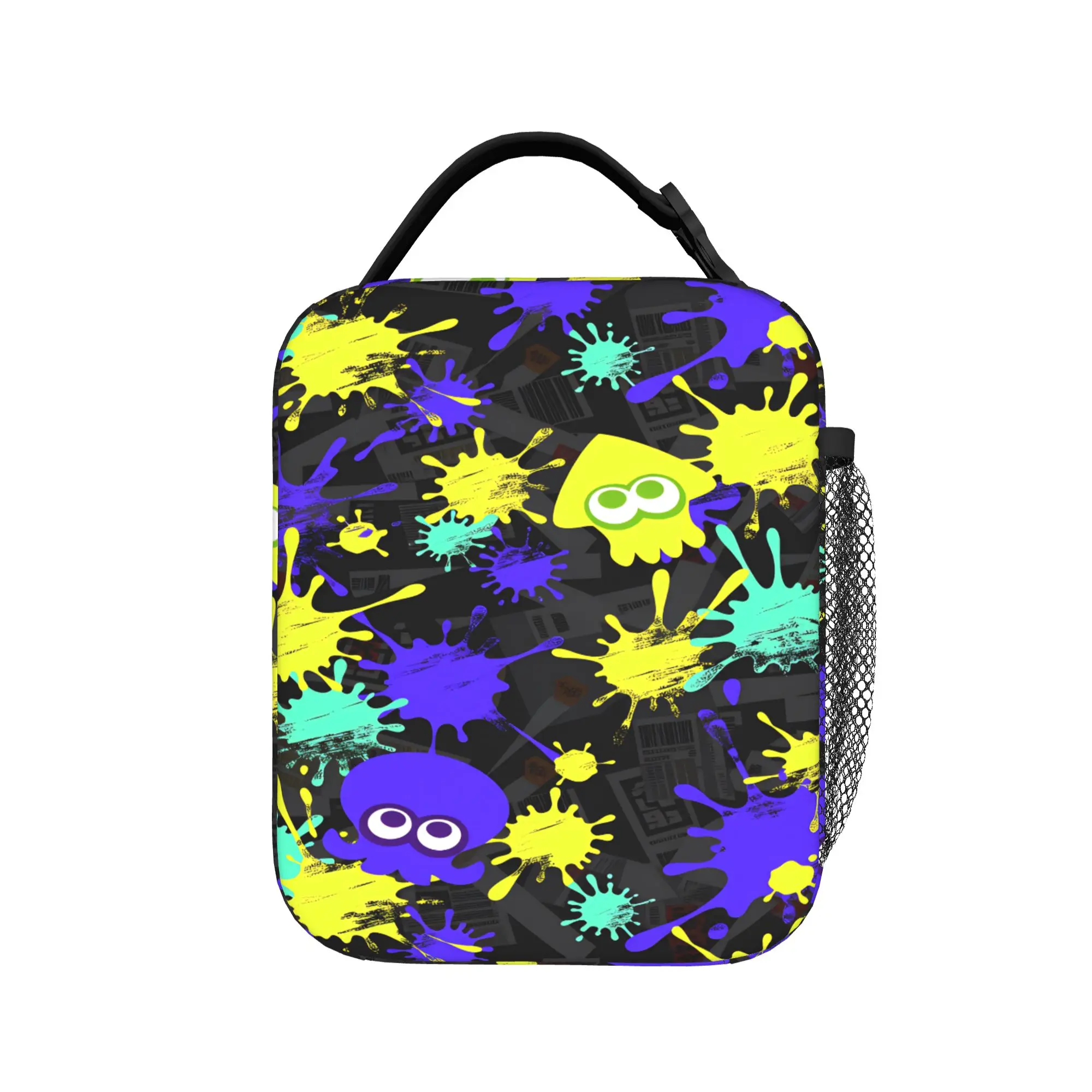 Splatoons Shoot Lunch Bag For Adult  Print Lunch Box Fun Outdoor Picnic Cooler Bag Portable Oxford Thermal Tote Handbags
