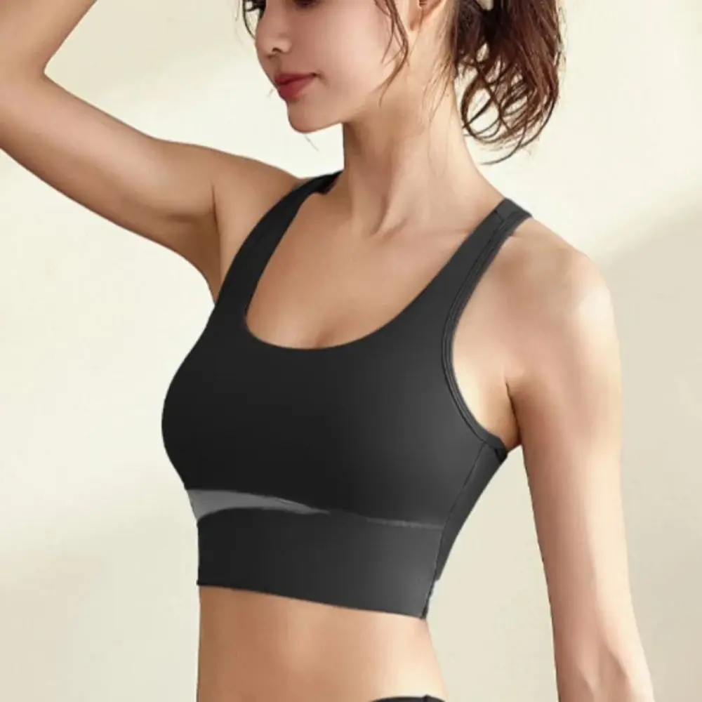 

High Waist Color Block Yoga Set Shock-Proof Belly Control Slim-Fit Workout Outfit Hip Lift Tight Fit Seamless Yoga Outfit