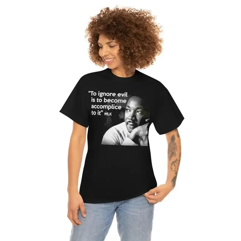 MLK to ignore evil is to become accomplice to it Short Sleeve Tee