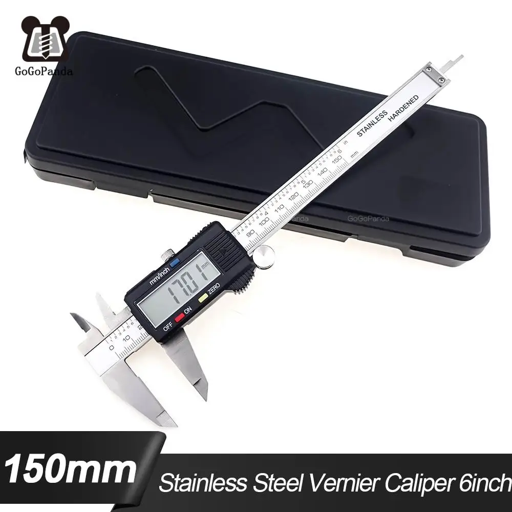 

Штангенциркуль из нержавеющей стали, 150 мм, 6 дюймов, Точность 0,01 мм