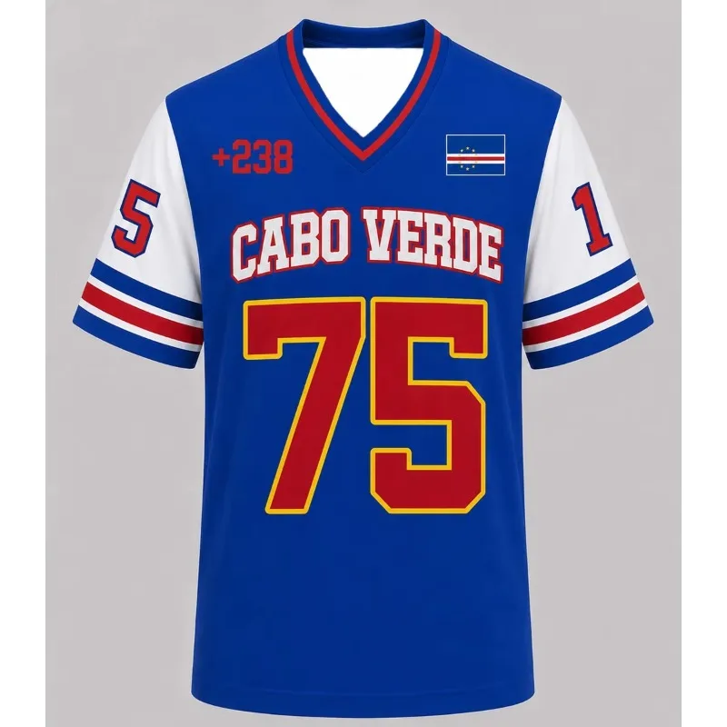 2026 Men's Breathable Summer Sportswear Cape Verde Short-Sleeve V-Neck T-Shirt Casual Holiday T-Shirt Fashion New Arrival Tee