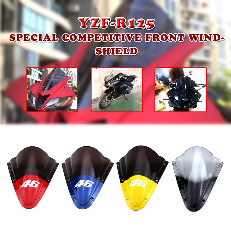 Apply YZF - R125 windscreen heightened competition wind R125 windshield For yamahaR125 modified front R125windshield