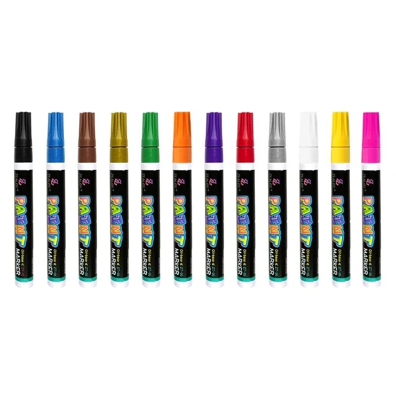 

Y1UB Tire Marker Tire Paint Pen Marker Permanent Waterproof Oil Based Paint Marker for Car Vehicle Motorcycle Tyre Lettering