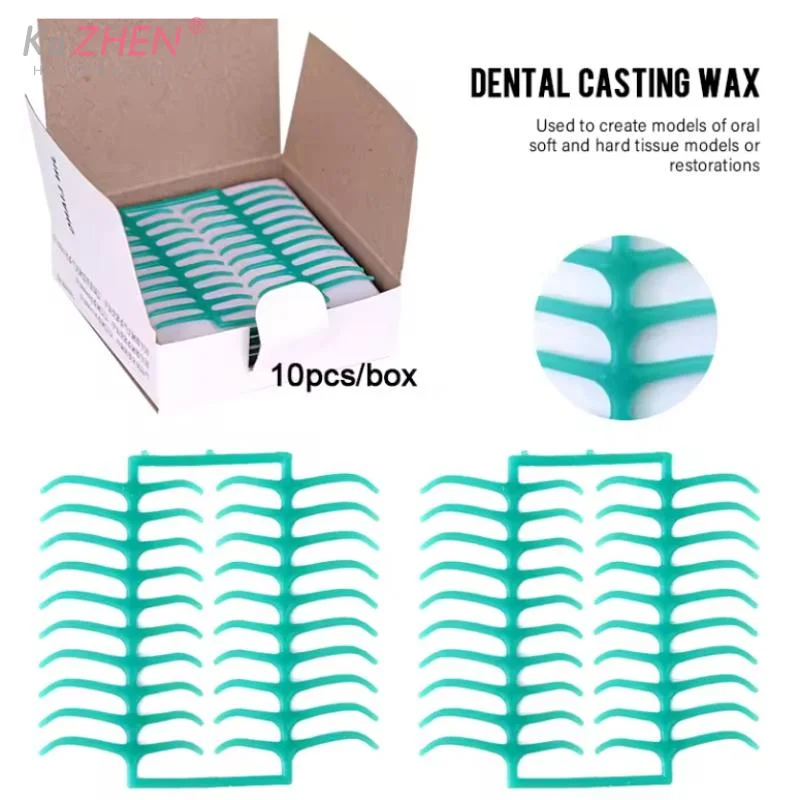 1 Box 10/20pcs  Dental Lab Wax Mesh Square Grid With Hole Shape Sheet For Cast Metal Partial Design Dental Laboratory Material