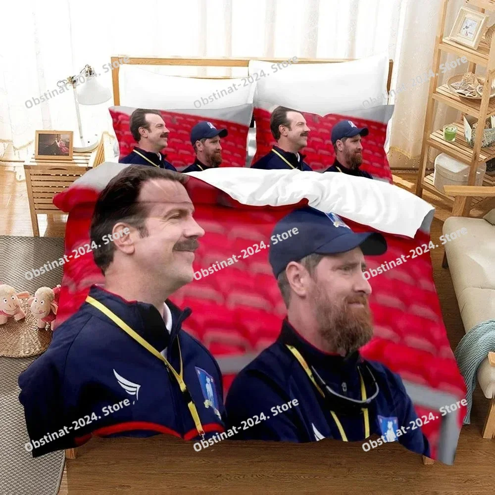 

New Ted Lasso Boys Bedroom Bedspread Single Twin Full King Size Aldult 3D Season Duvet Cover Bed Set Quilt Cover Pillowcase