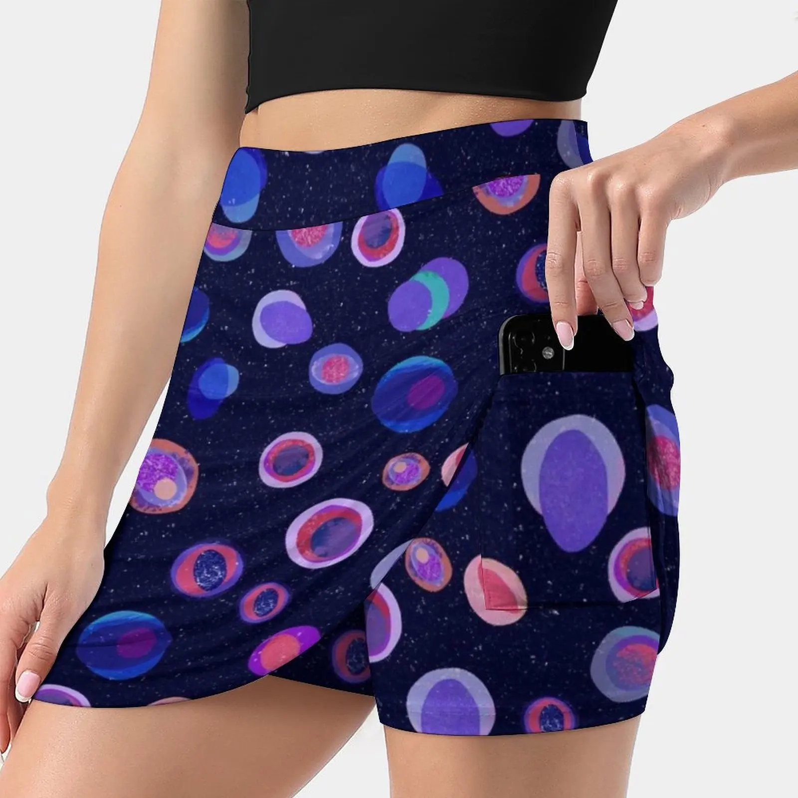 You May Say I Am A Dreamer... Women's skirt With Hide Pocket Tennis Skirt Golf Skirts Badminton Skirts Running skirts Galaxy