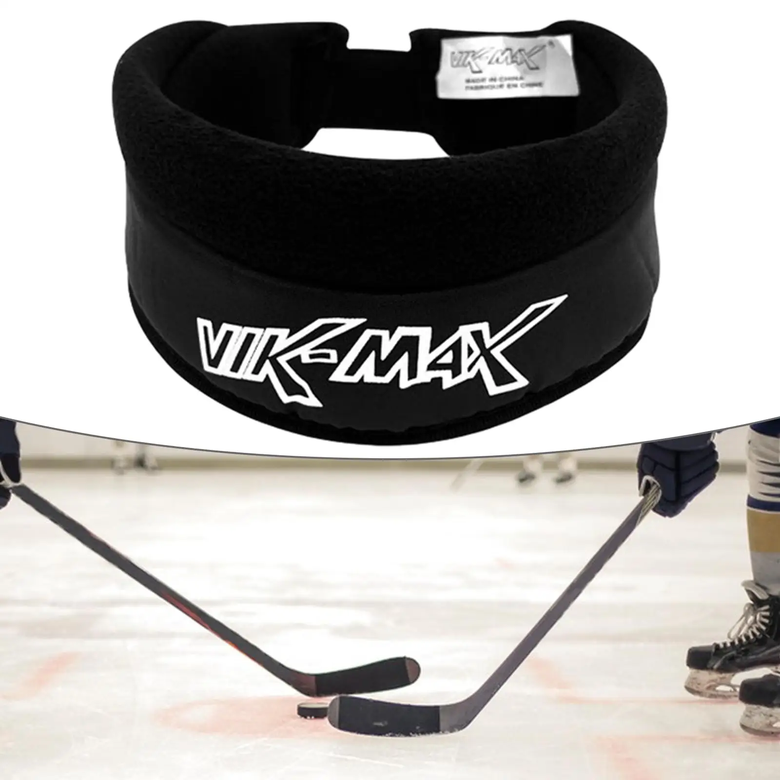 

Hockey Neck Guard Protective Gear with Adjustable Fasten Tape Neck Throats Guard