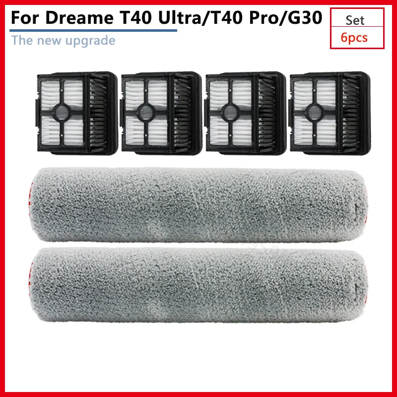 Dreame T40 Ultra /T40 Pro /T40 PRO PLUS /T40 Menber /G30 /G20 Pro ملحقات مرشح الفرشاة الرئيسية أجزاء المكنسة الكهربائية الأرضية