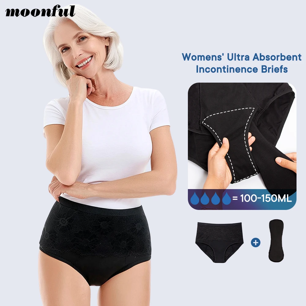 

Urinary Incontinence Underwear Woman Ultra Absorbent Bladder Leakage Panties Washable High Waist Postpartum Menstrual Panties