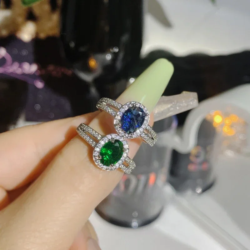 

MDLFES Moiss1n Diamond Style Original T0iktok Европа и США имитация натурального цвета сокровище зеленый spinel