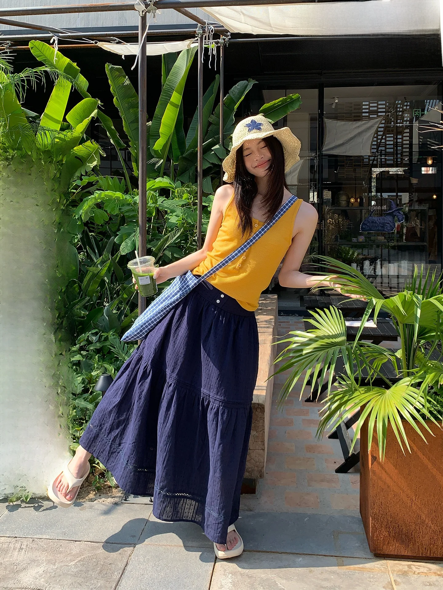 

Юбка Song Zhengen с высокой талией, А-силуэт, двухслойная, королевский синий цвет, женская, модная, для офиса, летний дизайн, повседневная, свободный крой