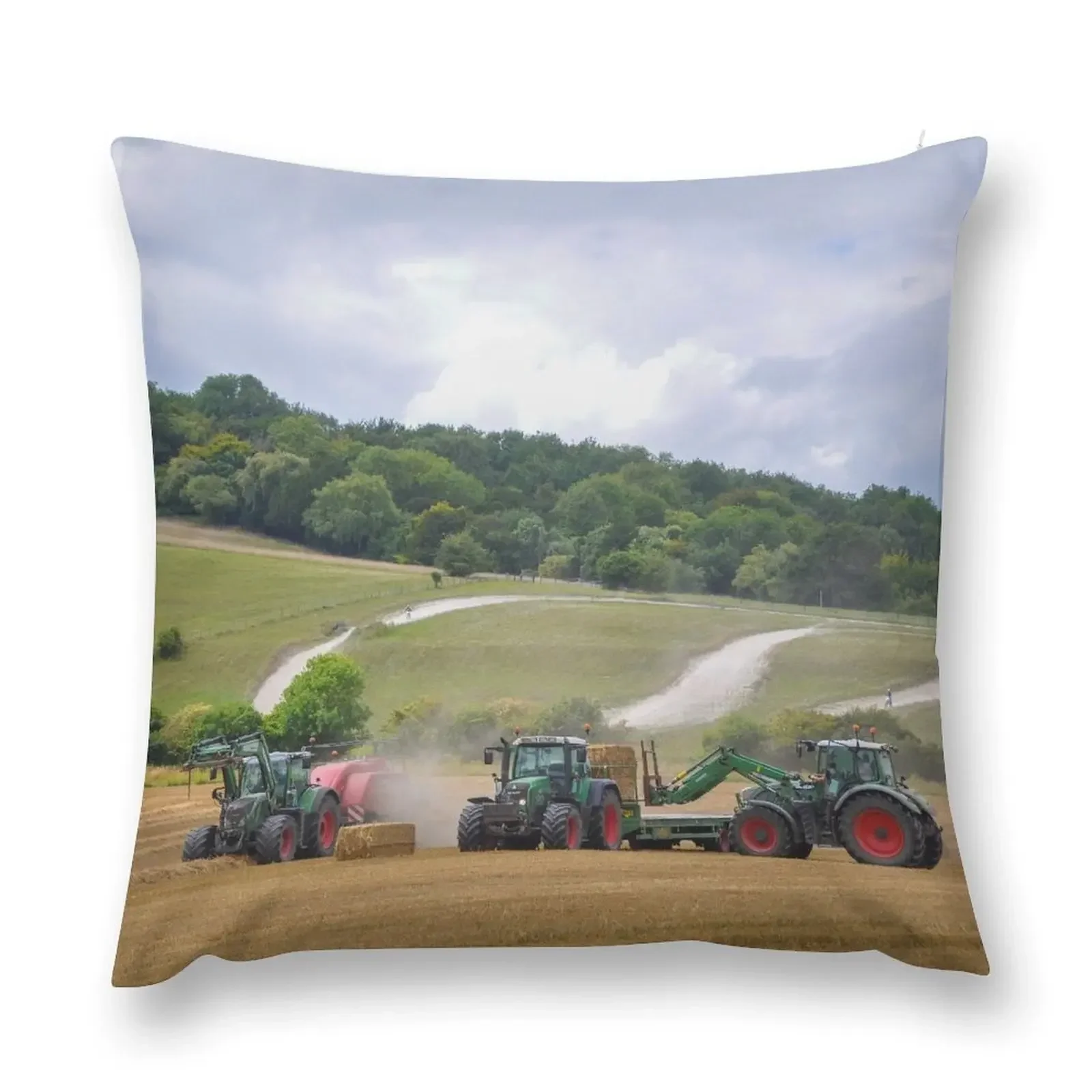 

3 Fendts Baling and Loading Straw Throw Pillow Sofa Cover Christmas Pillows pillow