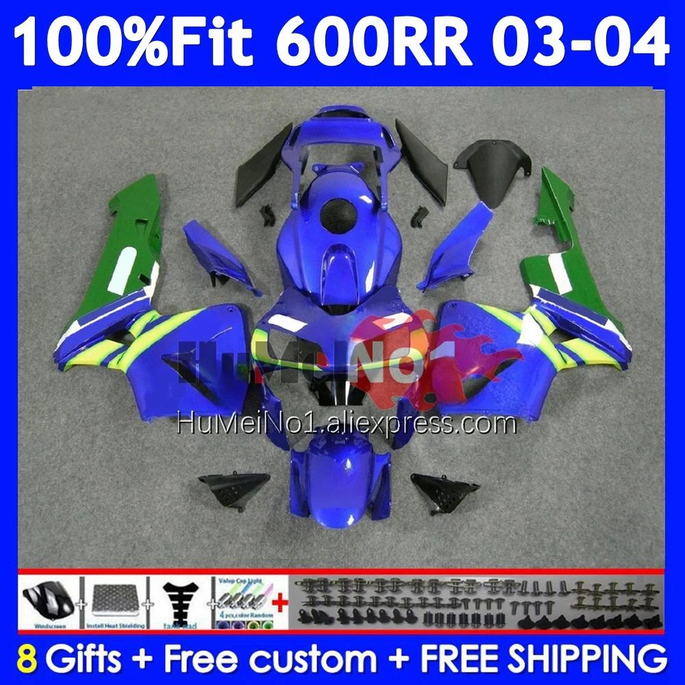 Injection For HONDA CBR600RR Green Blue CBR 600RR 600F5 600CC 40No.17 CBR600F5 CBR 600 CC CBR600 RR F5 2003 2004 03 04 Fairing