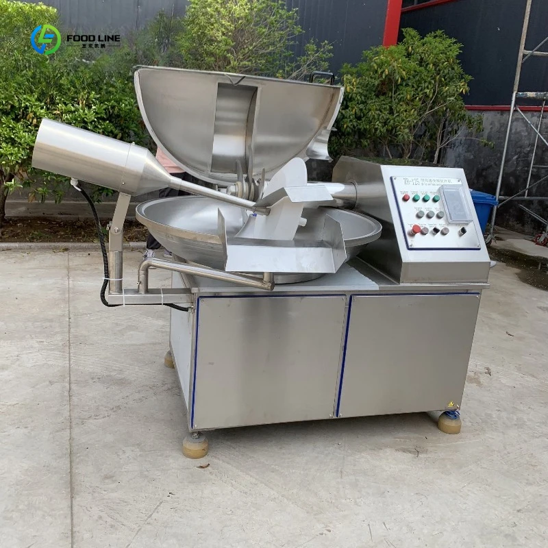 Meat Bowl Cutter Food Grade Stainless Meat Chopping Emulsifying Machine FL Customized