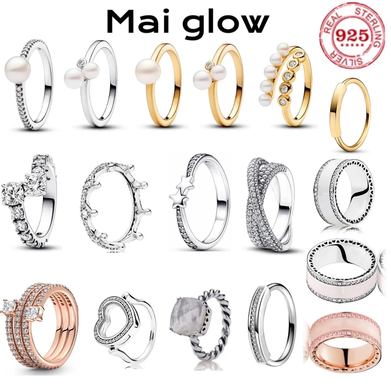 

Exquisite and fashionable original 100% 925 sterling silver charm ring zircon high-quality jewelry for women Wedding party gift