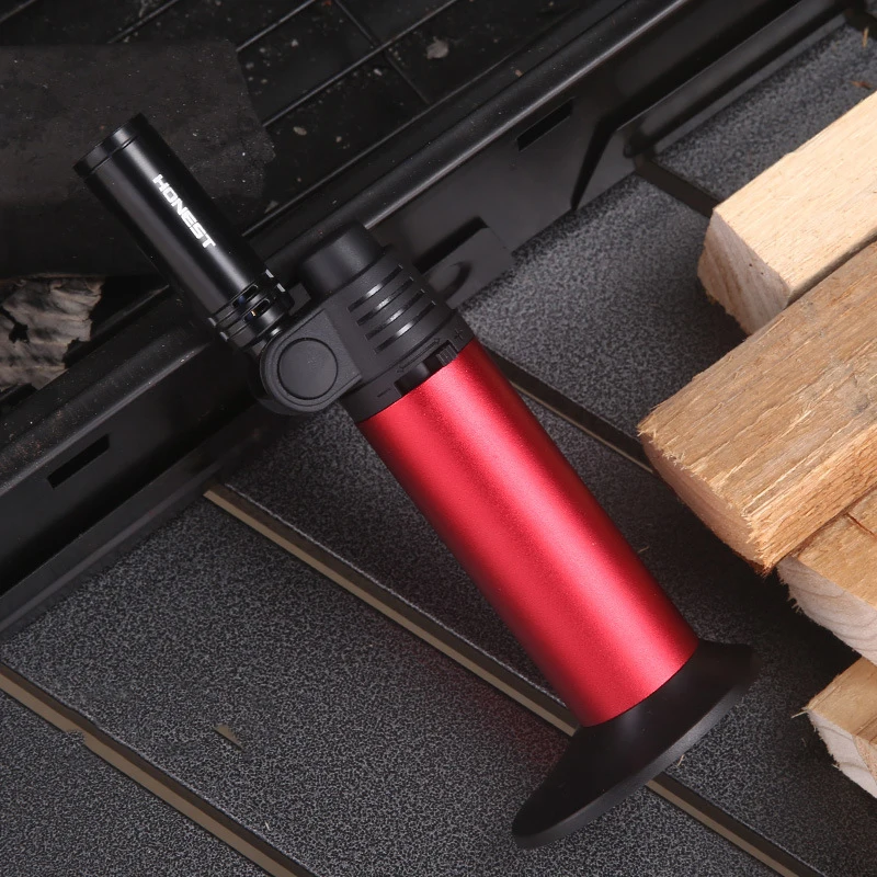 HONEST Windproof Torch Gas Lighter Powerful High Quality Outdoor Camping Kitchen Butane Refillable Metal Welding Gun No Gas