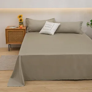 Lençol de algodão aloe simples, cor pura, peça única, para casa, amigável à pele, dormitório estudantil, lençol de cama individual e duplo 12 principais vendas haidasem bed sheet - №10