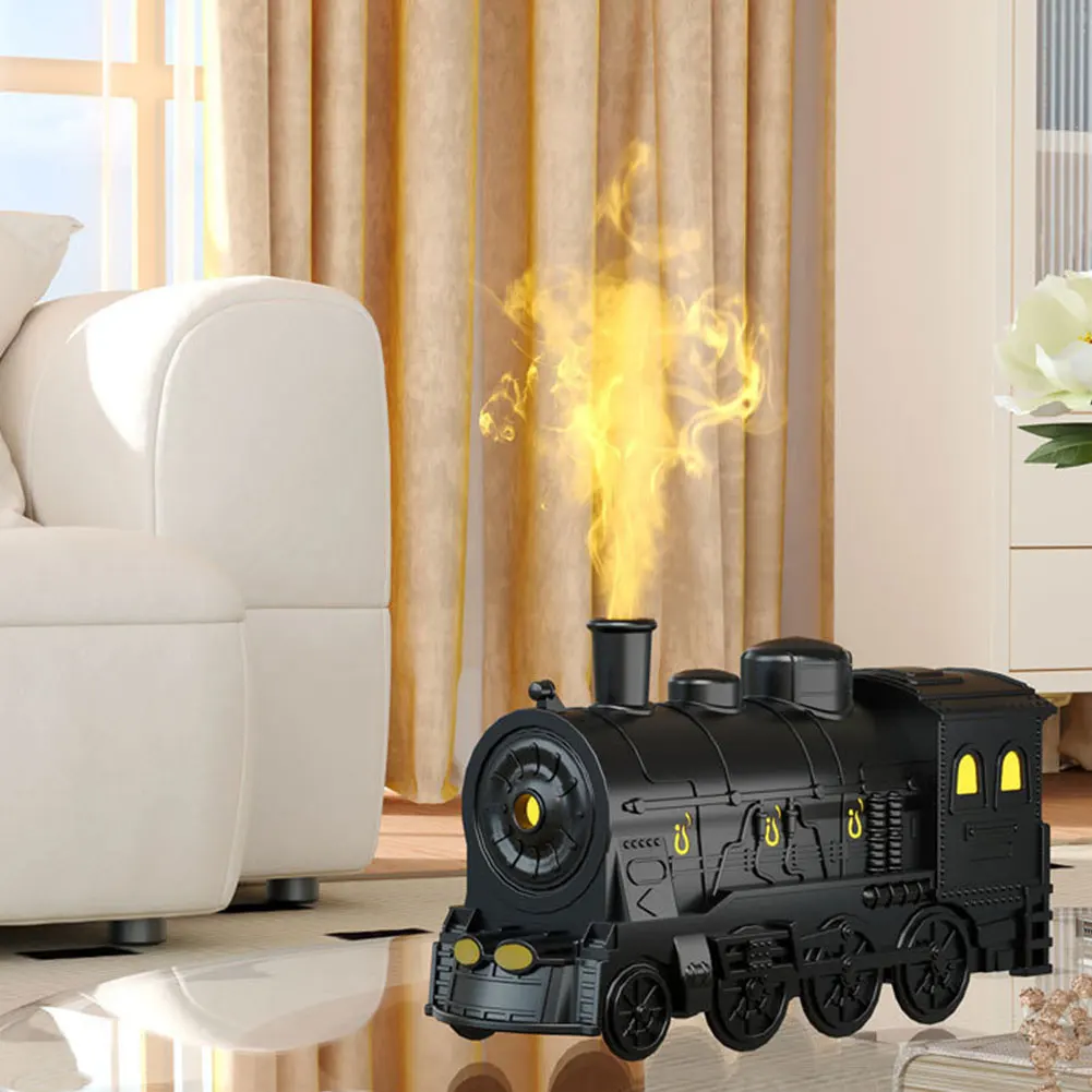 

Mini Train Shape Air Humidifier with Remote Control & LED Lamp Essential Oil Diffuser 2 Spray Mode Aroma Difusor for Home Office