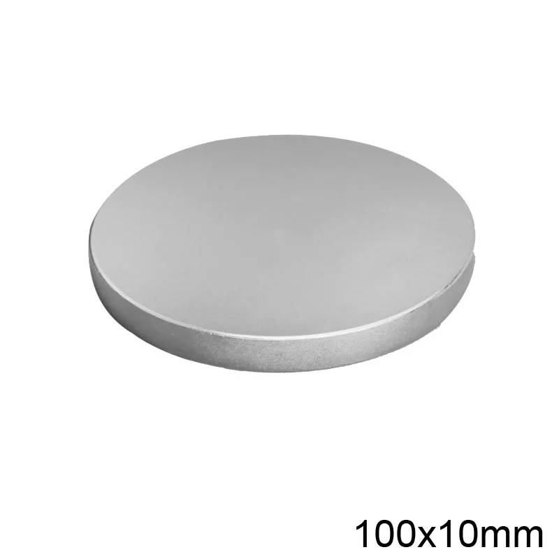 1/2PCS 100x10 mm Super Powerful Strong Magnetic 100mmx10mm Permanent Neodymium Magnets disc 100x10mm Big Round Magnet 100*10 mm