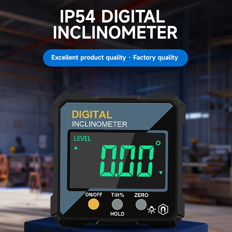 단면 자석 방수 IP54 디지털 경사계 전자 각도기 수평 경사계