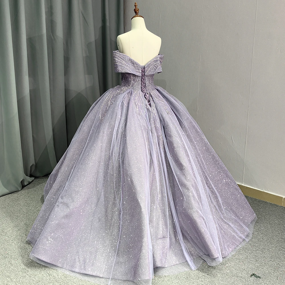 Purple 2024 Quinceanera Dress Ball Gown Sleeeveless Sweet 16 Beading Crystal Formal Lace Up vestido de 15 quinceañera DY9830