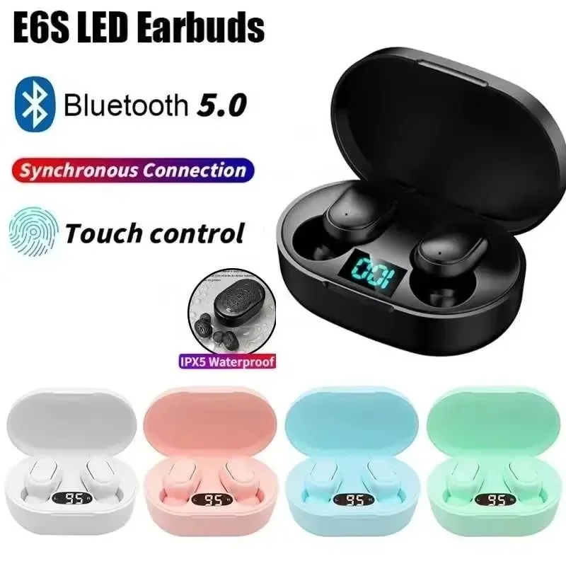 

TWS E6S Fone Bluetooth наушники Беспроводная Bluetooth-гарнитура с шумоподавлением гарнитура с микрофоном наушники для Xiaomi Huawei Oppo