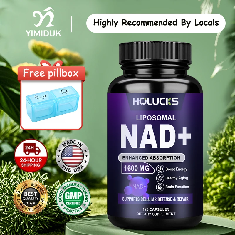 

High Potency NAD+ Capsules, Support Anti-Aging, Energy Production & Overall Vitality, Metabolic Health & Longevity, Non-GMO