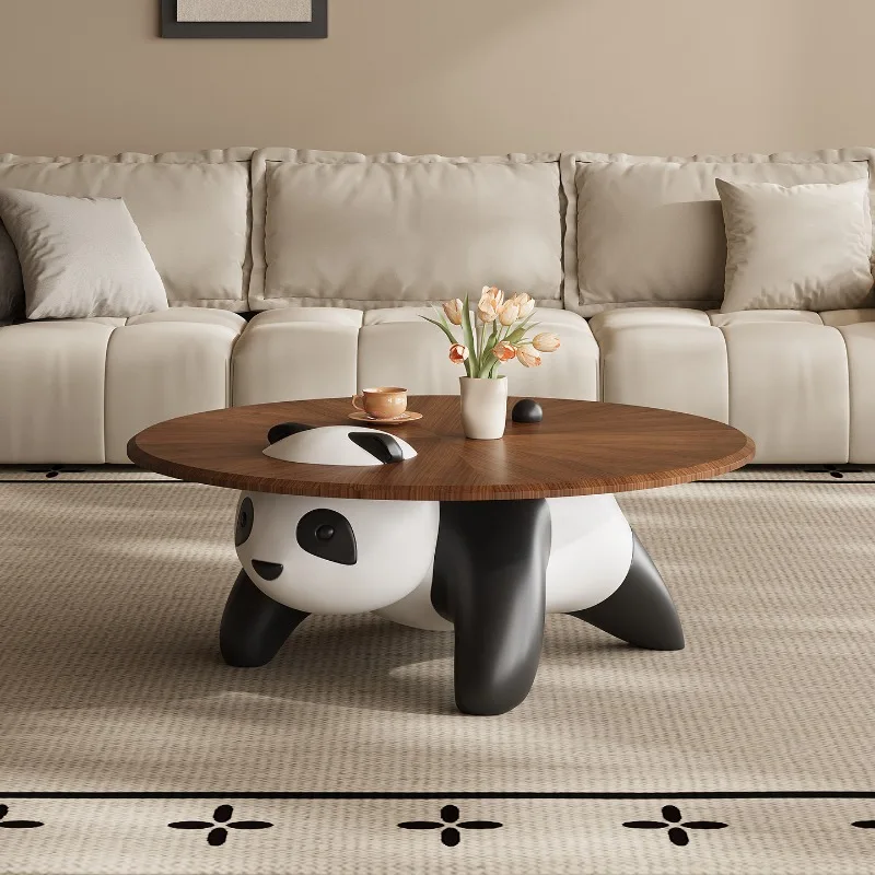 Italian minimalist medieval panda coffee table living room home modern simple coffee table