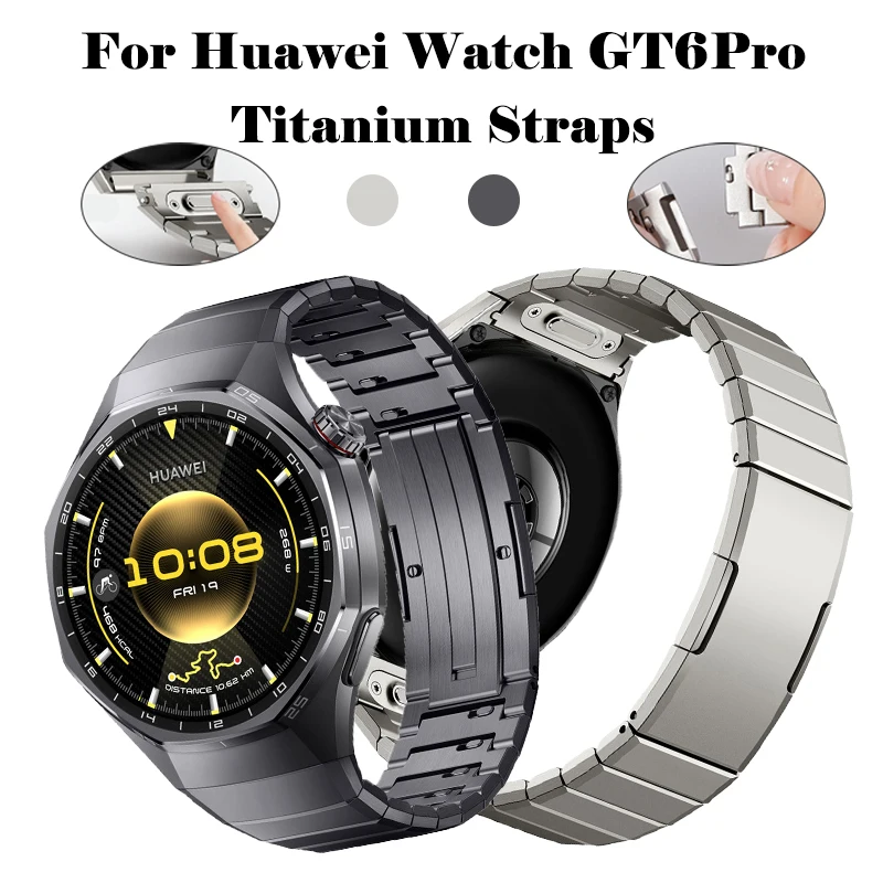 

Титановый ремешок для часов Huawei Watch GT 6 Pro, 46 мм, без зазоров, роскошный металлический браслет для Huawei GT6 Pro, сменный ремешок