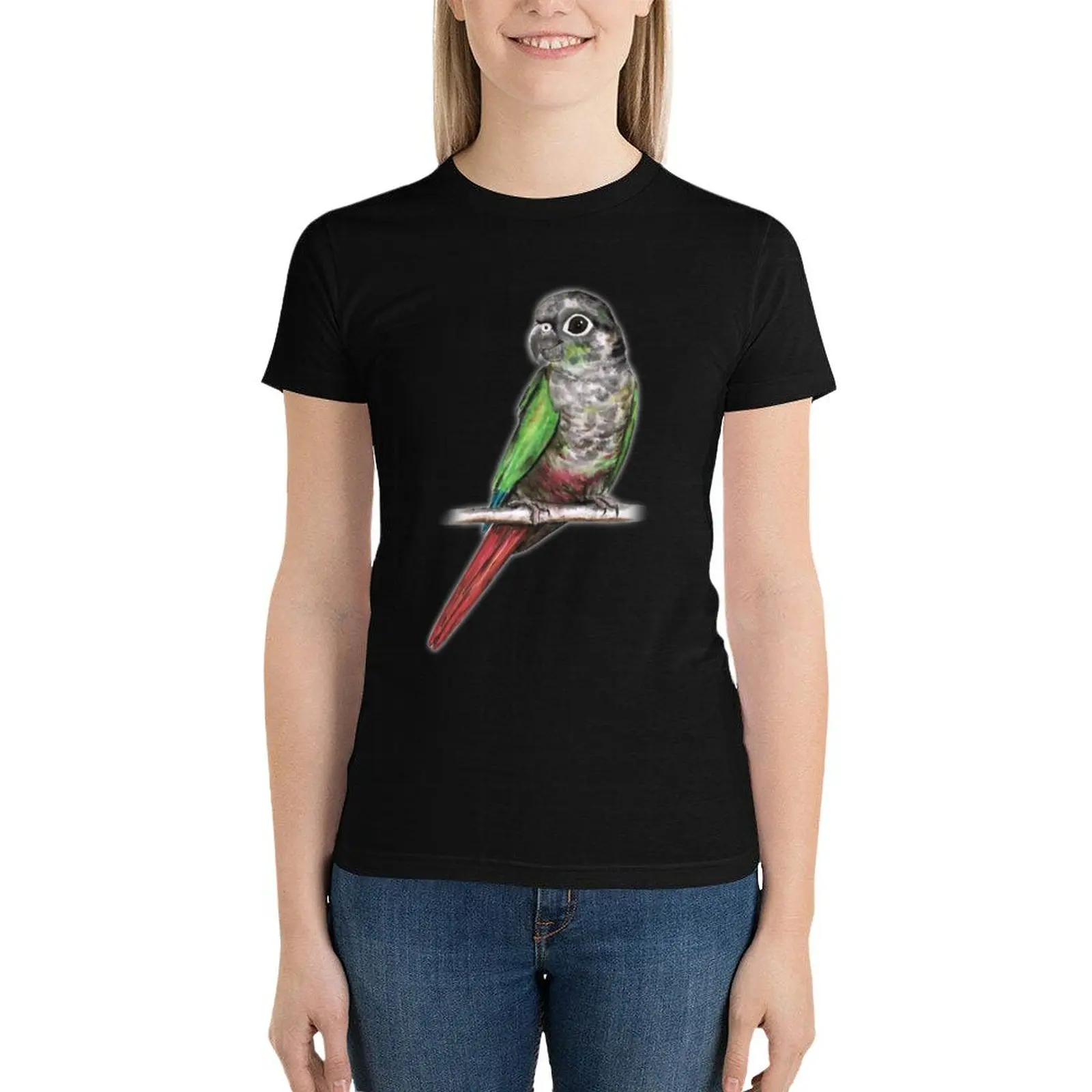 Green-cheeked conure T-Shirt Aesthetic clothing summer clothes aesthetic clothes Summer Women's clothing